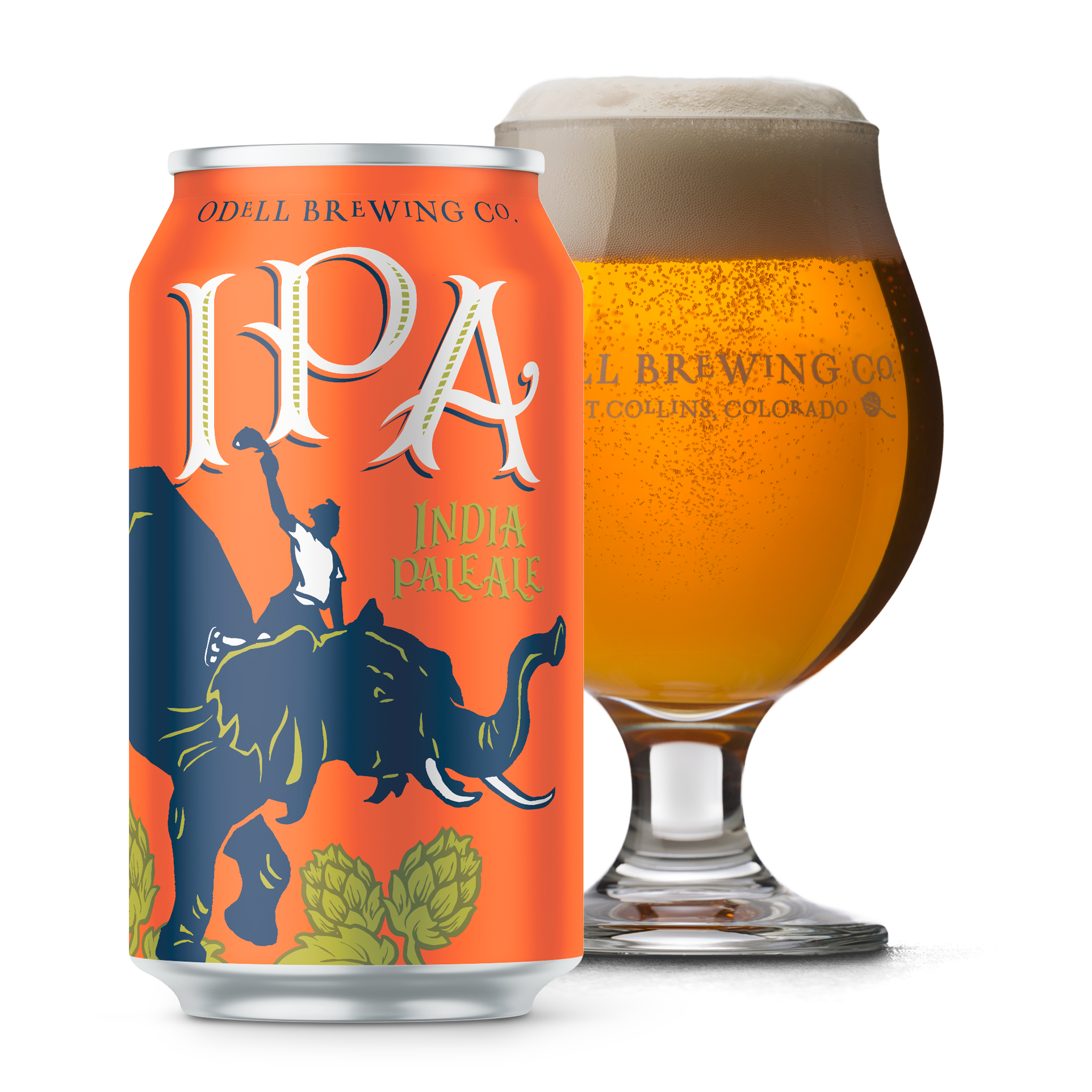 IPA can and glass